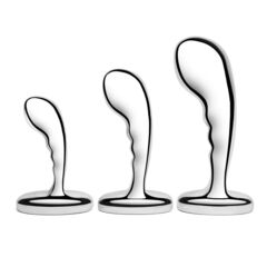 Набор из 3 стальных стимуляторов простаты Stainless Steel P-spot Training Set - 