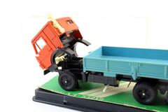 KAMAZ-53212 red-blue (plastic box) 1992 Elecon Arek 1:43