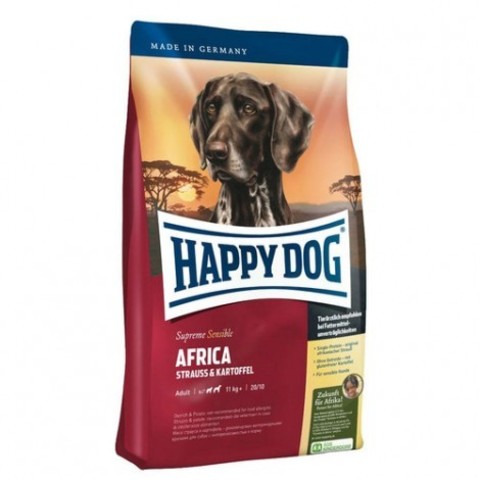 Happy Dog Supreme Sensible - Africa со страусом и катрофелем 12.5 кг