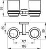 Держатель с двумя стаканами Ravak Chrome X07P189