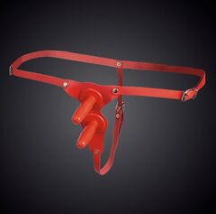 Трусики для страпона Sitabella – кожа, двойное крепление