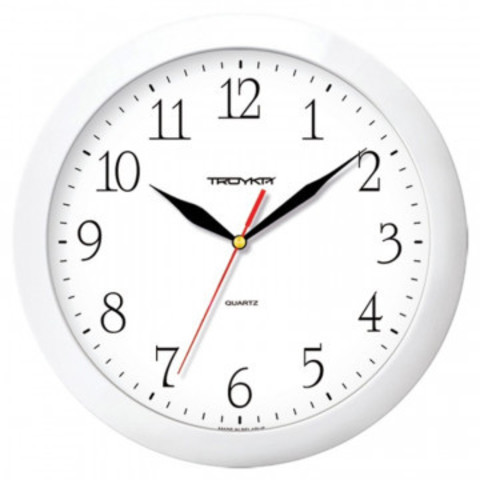 Часы настенные Troyka, модель01, диаметр 290мм,  пластик 11110113
