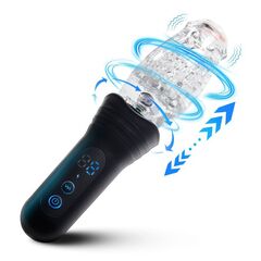 Автоматический мастурбатор Oral Sex Masturbator с функциями ротации, вибрации и фрикций - 