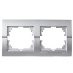 DERIY 702 2800 147 Рамка 2-ая гориз., серебристый металлик