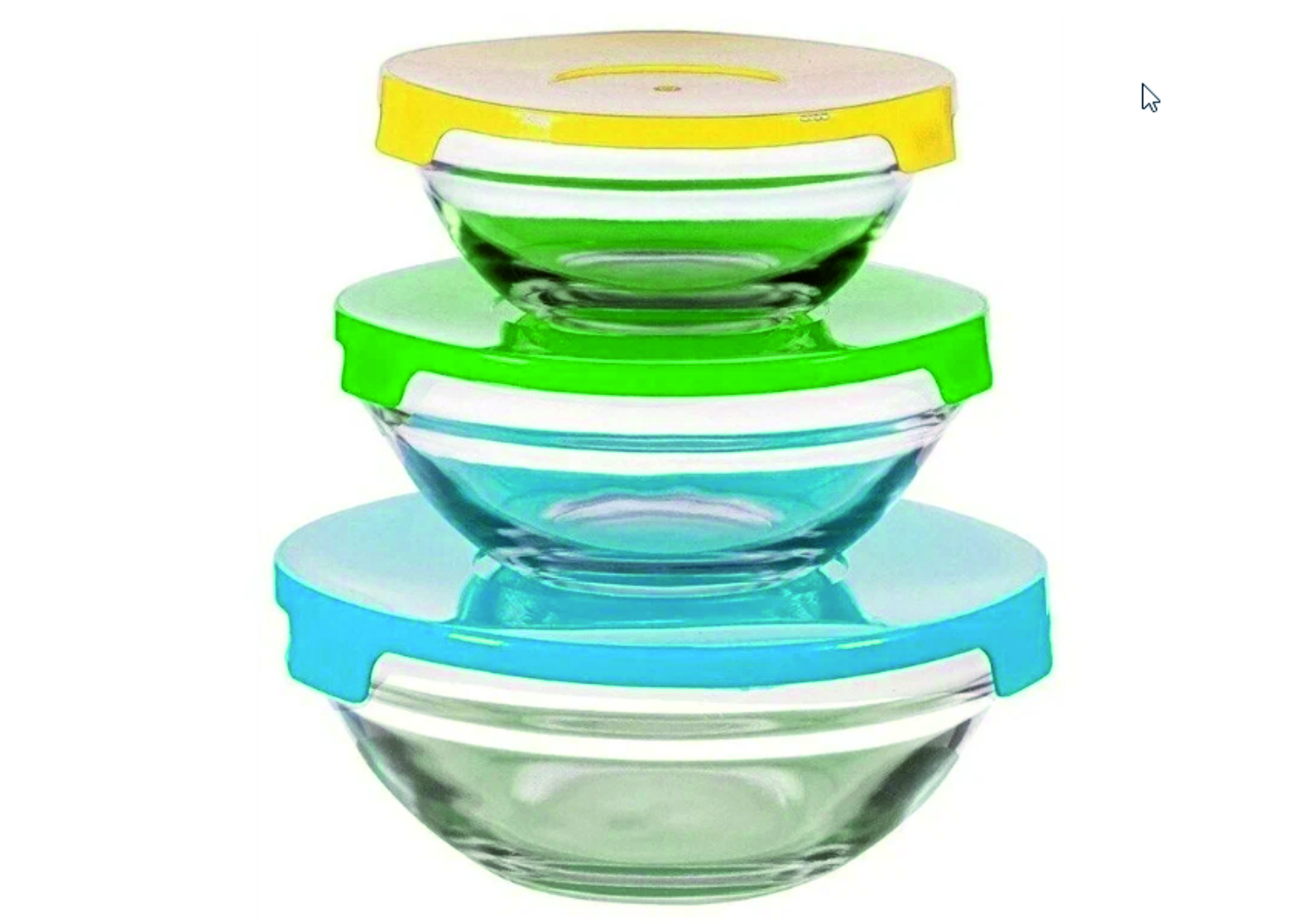 миска emsa mix&bake 508019. миска стеклянная с пластиковой крышкой. набор салатников mallony, 360 мл, 510 мл, 920, 3 шт. стеклянная чаша с крышкой. миска с крышкой 1,5, fissman.