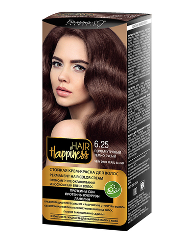 Белита М Hair Happiness Крем-краска для волос аммиачная 6.25 перламутровый темно-русый