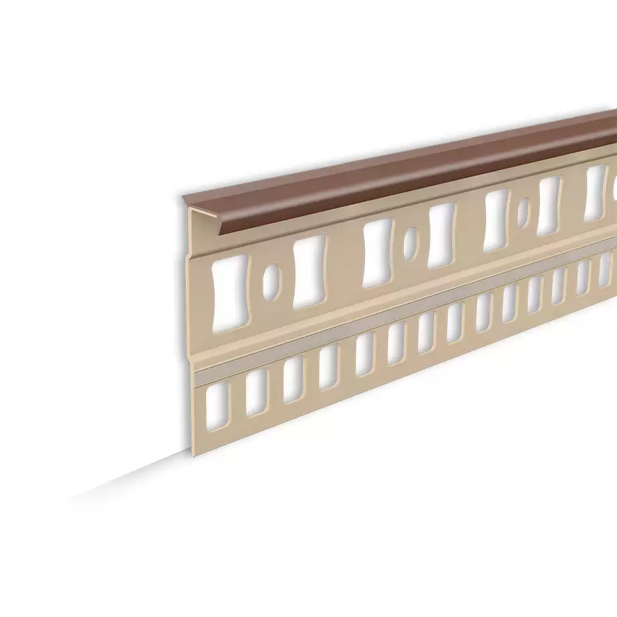 Плинтус для ковролина IDEAL 019 Коричневый Пк55-019, 55x7x2200мм ...