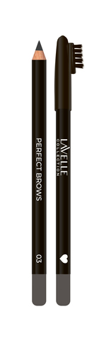 LavelleCollection BP02 Карандаш для бровей с щеточкой тон 03 Classic Brow Pencil тёмно-серый