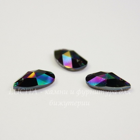 3230 Пришивные стразы Сваровски капля Crystal Rainbow Dark (12х7 мм)