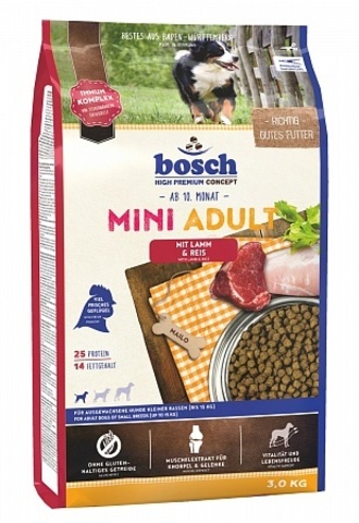 Корм для собак Bosch Mini Adult Lamb & Rice 15 кг