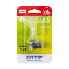 Лампа галогенная MTF Light H27 (881) штатная (OEM) блистер