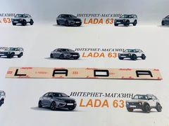 Надпись LADA в стиле PORSCHE (черный глянец)