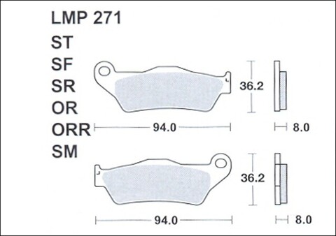 Колодки дискового тормоза AP Racing LMP271 SF  (FDB2018 / FA181 / FA245)