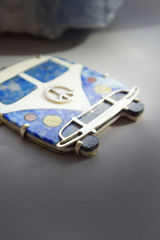 Подвеска-кулон в технике флорентийской мозаики  «Хиппи мобиль»