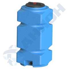 Емкость прямоугольная вертикальная с дыхательным клапаном и сливом Анион 250 л. прямоугольная (515x525x1200см;синий) - арт.559423