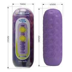 Фиолетовый мастурбатор Venus-X Twin balls - 