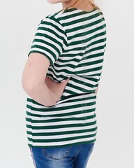 Купить детскую футболку-тельняшку зеленая полоса - Магазин тельняшек.ру 8-800-700-93-18Футболка-тельняшка детская (зеленая полоса) в Магазине тельняшек