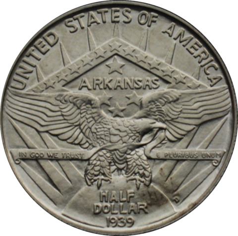 50 центов США Arkansas 1939 D