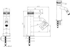 Смеситель для биде Allen Brau Priority 5.31A04-GB (с донным клапаном) золото
