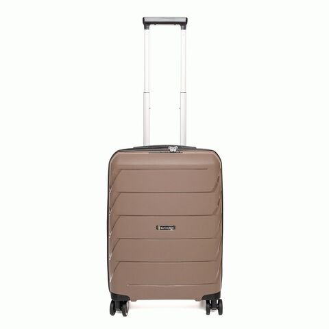 Чемодан универсальная ручная кладь облегченный из полипропилена SunVoyage Elit Бежевый 
