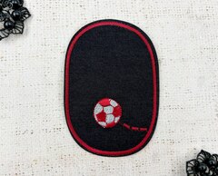 Термоаппликация заплатка, р. 7,8х11,4 см, чёрный