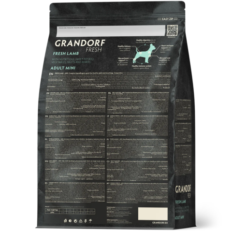 GRANDORF FRESH Свежее мясо ягненка с бататом для собак мелких пород