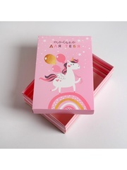 Коробка сборная одиночная Прямоугольник, «Единорог», 30*20*9 см, 1 шт.