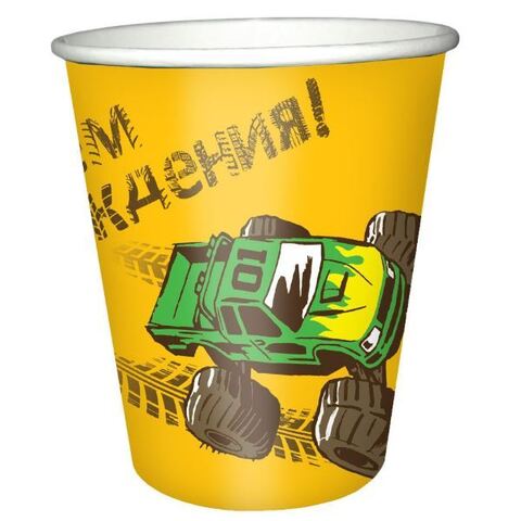 Стаканы пластиковые, Тачки Монстры трак, 200 мл., 6 шт.