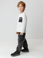 лонгслив  для мальчика  КР 302847/молочный 0602 к600