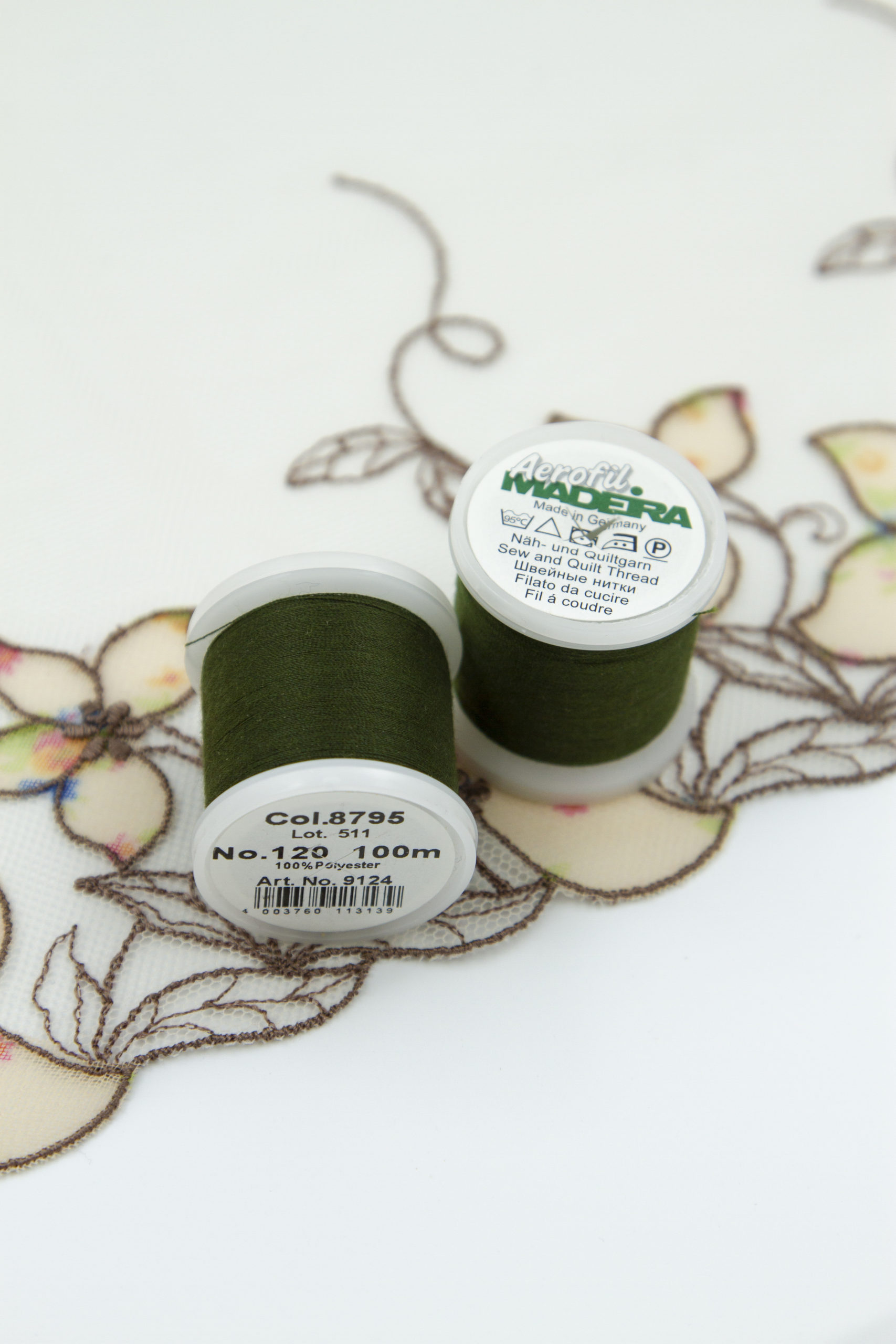 Нитки швейные Madeira aerofil №120 Col. 8795 хаки (100 м)