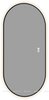Aquanet 367657 Зеркало Контур овал 600х1200 LED ТХ, антипар, цв. черный (367657)