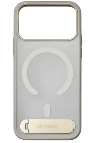 Чехол UGREEN CA317 (95298) Magnetic Protective Case with Stand iPhone 17 Pro Max 6,9'', серый/прозрачный