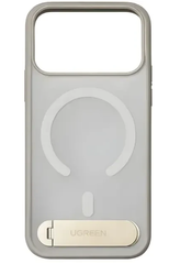 Чехол UGREEN CA317 (95298) Magnetic Protective Case with Stand iPhone 17 Pro Max 6,9'', серый/прозрачный