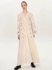 Платье длинное, разноцветное