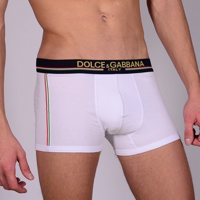 Мужские трусы боксеры белые Dolce Gabbana Italy Boxer