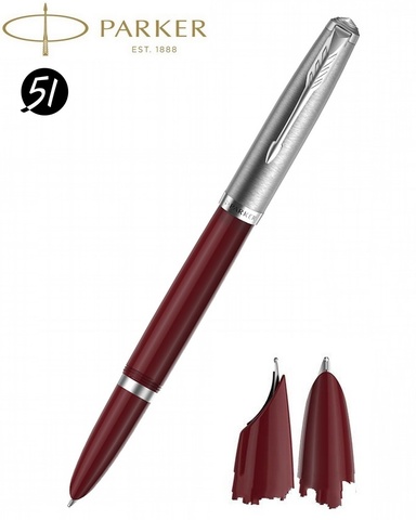 Ручка перьевая Parker 51 Core, Burgundy CT, F (2123496)