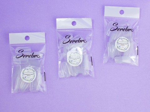 Тренировочные типсы Serebro , цвет молочный (50 шт)