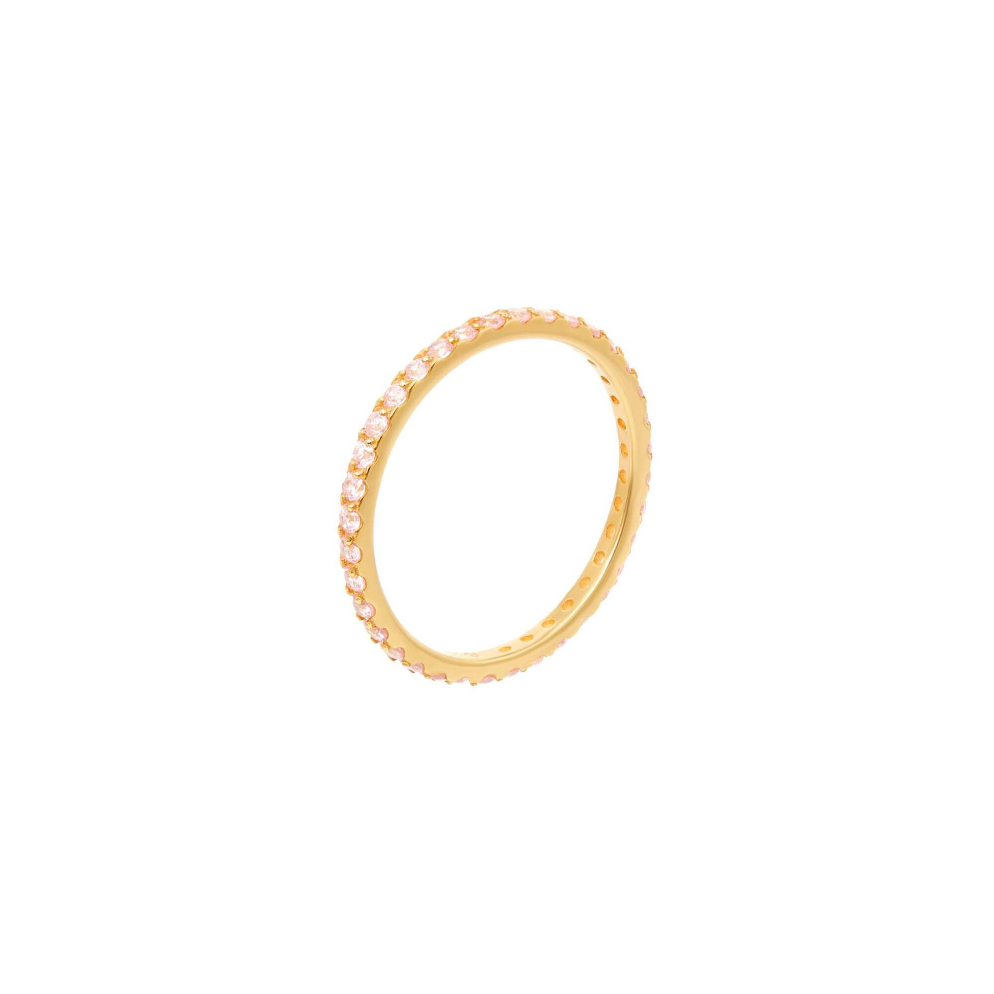 VIVA LA VIKA Кольцо Pave Tiny Ring – Gold Pink