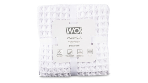 Набор кухонных полотенец 2шт 50х70см Wo Home Valencia белый