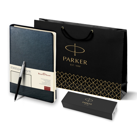 Подарочный набор - Parker Jotter, шариковая ручка + ежедневник