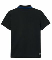 Детская теннисная футболка Lacoste Striped Ultra-Dry Pique Tennis Polo Shirt - black/blue/green