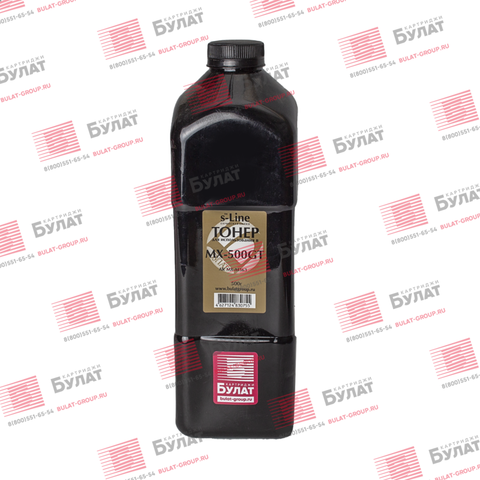Тонер БУЛАТ s-Line MX-500GT для Sharp MX-M363 (Чёрный, банка 500 г)
