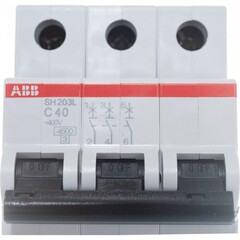Выключатель автоматический модульный ABB SH203L 3п C 40А 4.5кА C40 2CDS243001R0404