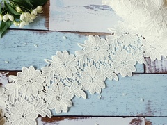Кружево матовое плетеное, ш. 9,5 см, молочный