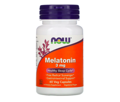 Now Foods, Melatonin, 3 mg, 60 капсул