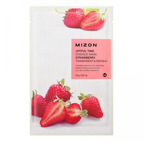 Mizon Joyful Time Essence Mask Strawberry - Тканевая маска для лица с экстрактом свежей клубники