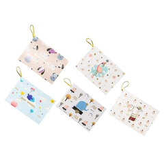 Открытка прямоугольная Basir, серия "С пожеланиями", с золотым тиснением, 9*6.3 см, 120 шт