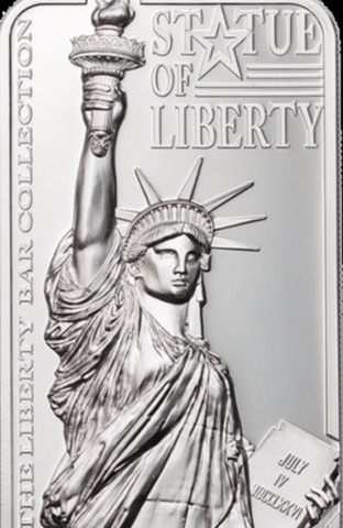10 долларов Статуя Свободы "Liberty Bar" о. Кука  2017г.