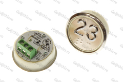Кнопка (кнопочный модуль) BBP-R331-CMPLT-D-W "23 этаж", круглая, динамическая белая подсветка, Брайль.