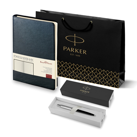 Подарочный набор - Parker Jotter, шариковая ручка + ежедневник